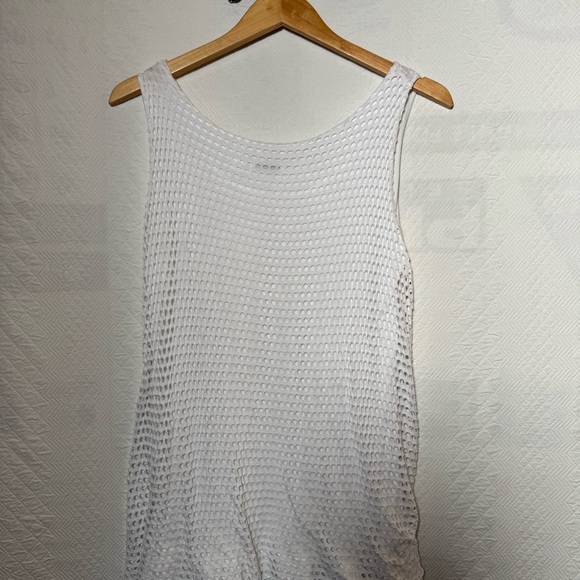 Christina Vergani Mini Sun Dress Cotton White Lace Embroidered Small Italy Cool - Picture 4 of 9